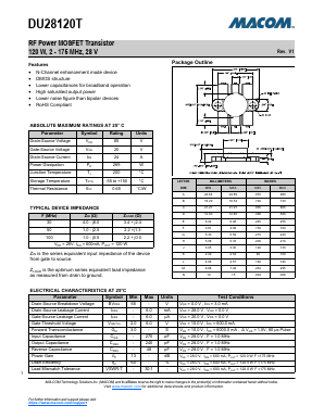 DU28120T Datasheet PDF M/A-COM Technology Solutions, Inc.