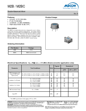 M2B Datasheet PDF M/A-COM Technology Solutions, Inc.