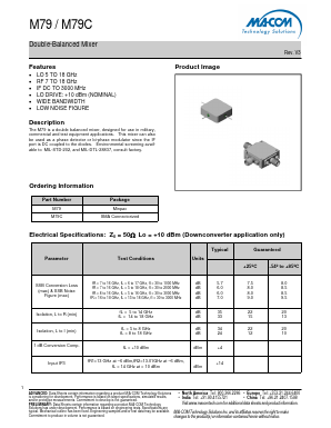 M79C Datasheet PDF M/A-COM Technology Solutions, Inc.