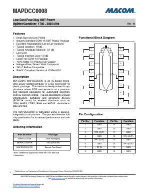 MAPDCC0008-TB Datasheet PDF M/A-COM Technology Solutions, Inc.