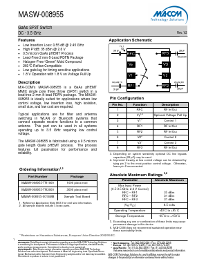 MASW-008955-TR1000 Datasheet PDF M/A-COM Technology Solutions, Inc.