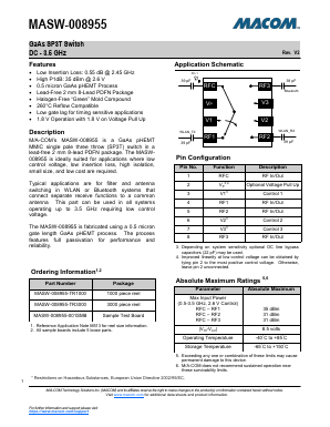 MASW-008955-TR3000 Datasheet PDF M/A-COM Technology Solutions, Inc.