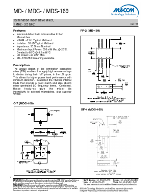 MD-169 Datasheet PDF M/A-COM Technology Solutions, Inc.