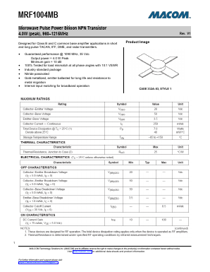 MRF1004MB Datasheet PDF M/A-COM Technology Solutions, Inc.