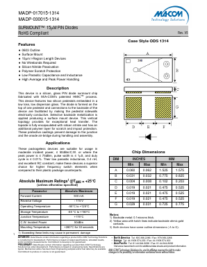 MADP-017015-1314 Datasheet PDF M/A-COM Technology Solutions, Inc.