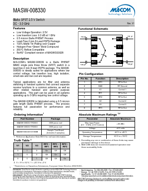 MASW-008330-TR3000 Datasheet PDF M/A-COM Technology Solutions, Inc.