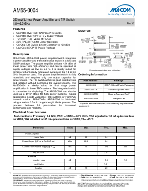 AM55-0004TR Datasheet PDF M/A-COM Technology Solutions, Inc.