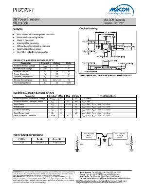 PH2323-1 Datasheet PDF M/A-COM Technology Solutions, Inc.