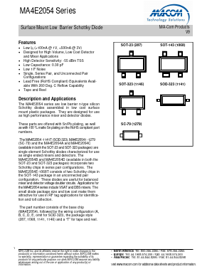 MA4E2054A1-287T Datasheet PDF M/A-COM Technology Solutions, Inc.