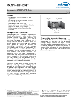 MA4P7441F-1091T Datasheet PDF M/A-COM Technology Solutions, Inc.