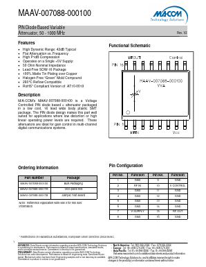 MAAV-007088-000100 Datasheet PDF M/A-COM Technology Solutions, Inc.