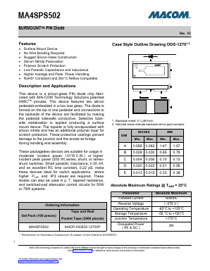 MADP-000502-12700P Datasheet PDF M/A-COM Technology Solutions, Inc.