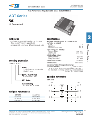 63ADT6 Datasheet PDF Tyco Electronics