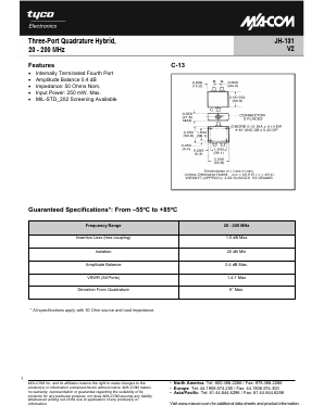 JH-131BNC Datasheet PDF Tyco Electronics