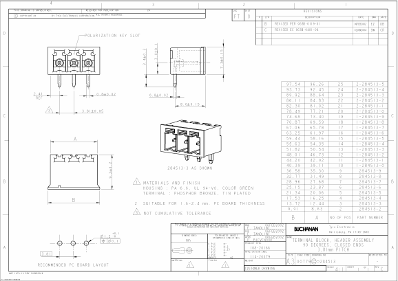 284513-8 Datasheet PDF Tyco Electronics
