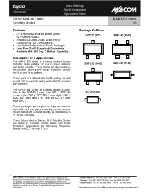 MA4E1339 Datasheet PDF Tyco Electronics