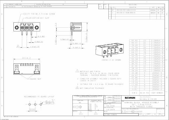 284541-7 Datasheet PDF Tyco Electronics