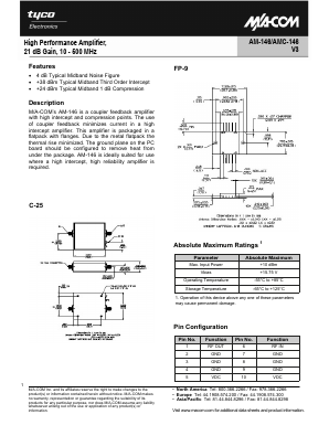 AMC-146SMA Datasheet PDF Tyco Electronics