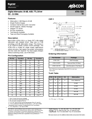 AT90-1233 Datasheet PDF Tyco Electronics
