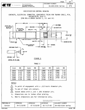 DK-602-0156 Datasheet PDF Tyco Electronics