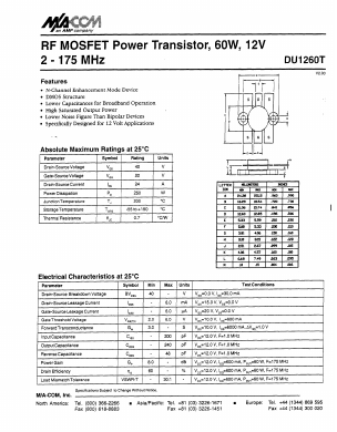 DU1260T Datasheet PDF Tyco Electronics