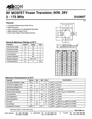 DU2860 Datasheet PDF Tyco Electronics