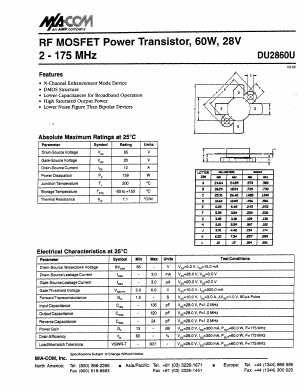 DU2860U Datasheet PDF Tyco Electronics