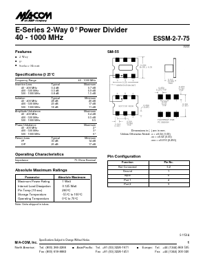 ESSM-2-7-75 Datasheet PDF Tyco Electronics