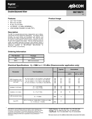 M67 Datasheet PDF Tyco Electronics