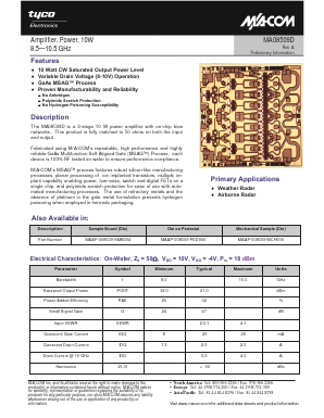 MAAP-008509-SMB004 Datasheet PDF Tyco Electronics