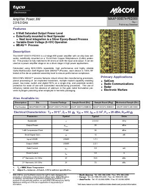 MAAP-000074-MCH000 Datasheet PDF Tyco Electronics