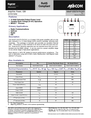 MAAP-000078-PKG001 Datasheet PDF Tyco Electronics
