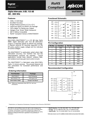 MAATSS0017 Datasheet PDF Tyco Electronics