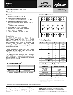 MAATSS0020 Datasheet PDF Tyco Electronics
