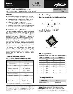 MASW-000822-12770T Datasheet PDF Tyco Electronics