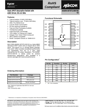MASW-007072-0001TR Datasheet PDF Tyco Electronics