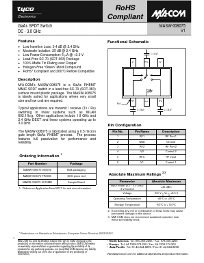 MASW-008075-TR3000 Datasheet PDF Tyco Electronics