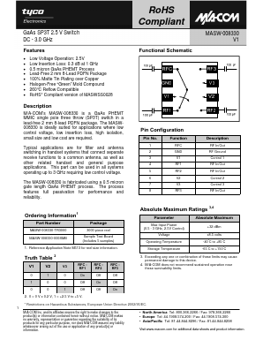 MASW-008330-TR3000 Datasheet PDF Tyco Electronics
