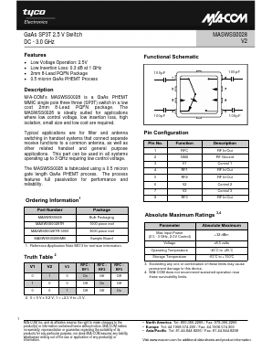 MASWSS0028TR Datasheet PDF Tyco Electronics