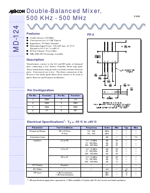 MD-124 Datasheet PDF Tyco Electronics
