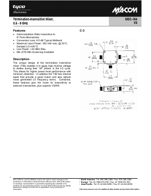 MDC-164 Datasheet PDF Tyco Electronics