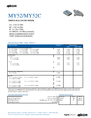 MY52C Datasheet PDF Tyco Electronics