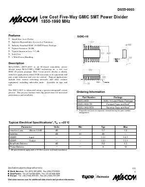 DS55-0003-TR Datasheet PDF Tyco Electronics