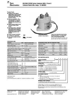 EV200HAACA Datasheet PDF Tyco Electronics
