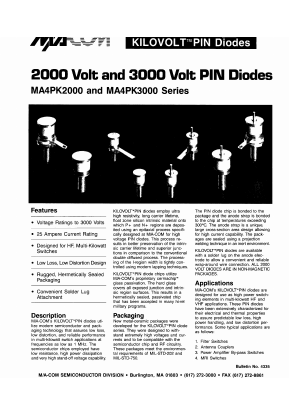 MA4PK2003 Datasheet PDF Tyco Electronics