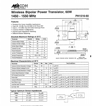 PH1516-60 Datasheet PDF Tyco Electronics