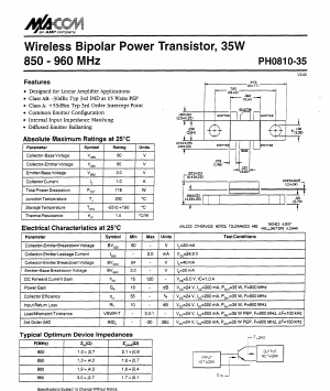 PH0810-35 Datasheet PDF Tyco Electronics