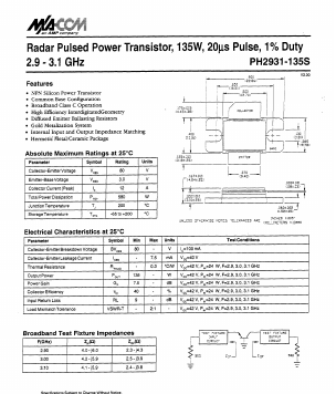 PH2931-135S Datasheet PDF Tyco Electronics