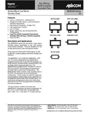 MA4E2054E-1068T Datasheet PDF Tyco Electronics