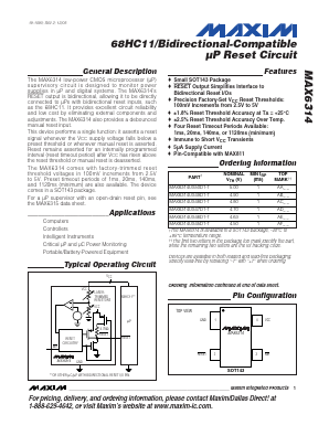MAX6314US47D2-T Datasheet PDF Maxim Integrated